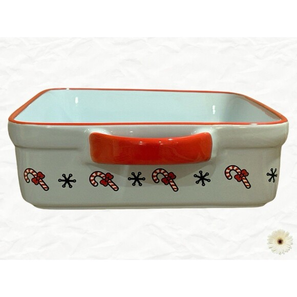 Holiday "Hello Kitty" Rectangular Snowman Baker Size 12" x 8.5" Light Blue New! - Picture 3 of 6